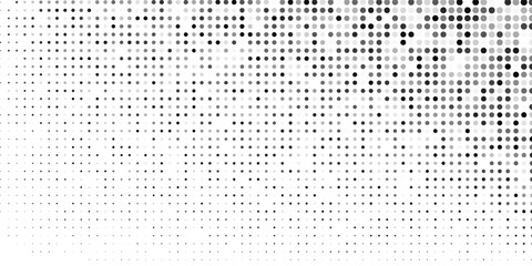 Vector abstract halftone gradient texture. Vanishing polka dot background. Repeating dots gradation modern abstract simple
