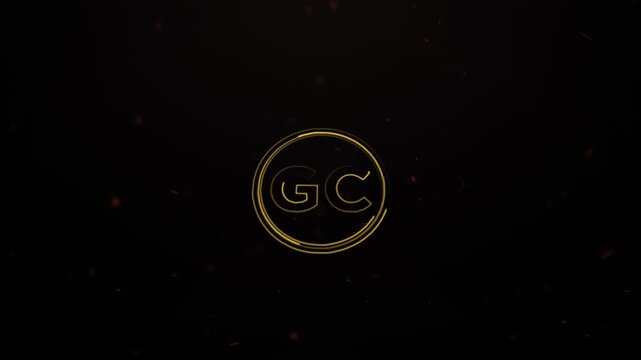 Golden GC Circle Logo Animation Elegant and Minimalist Design