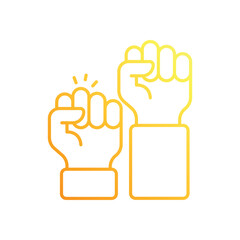 Student Union Gradient Line Color Vector Icon