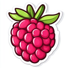 Vibrant Raspberry Delight: A close-up of a single, juicy raspberry, bursting with rich color and freshness.