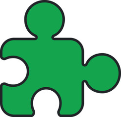 Obraz premium vector flat simple icon graphic puzzle