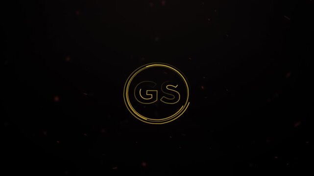 Elegant Golden Logo Animation GS Monogram Reveal