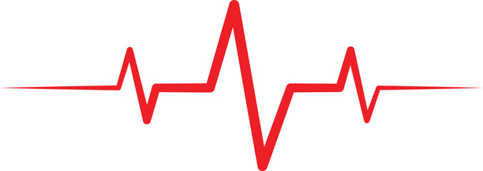 heartbeat pulse ecg line vector illustration