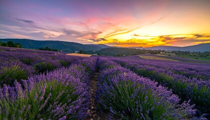 Lavender field at sunset (4)