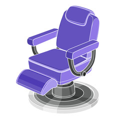 Armchair barber tools barber chair design illustration for barbershop.	
