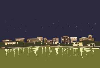 Untitled Artwork city night sky