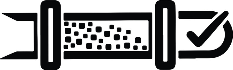 Vector Clean water filter cartridge with checkmark silhouette illustrator © Golshan Ara Monny