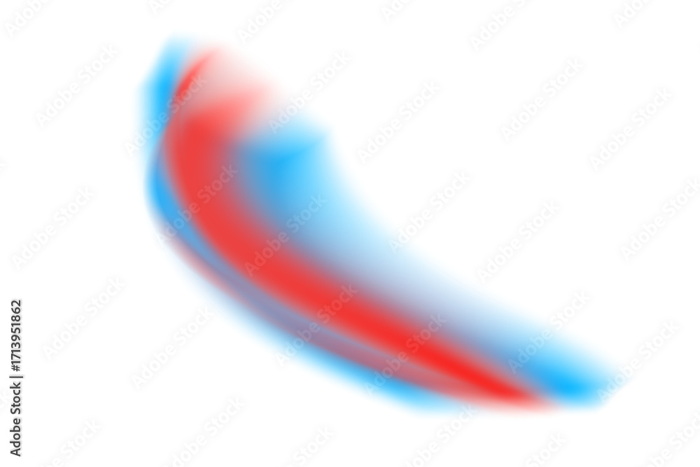 Poster abstract blue and red light beam wave with glowing motion blur effect isolated on transparent backgr