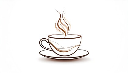 Stylized coffee cup graphic