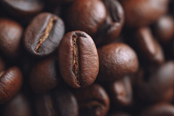 Rich, aromatic coffee beans glisten, promising morning energization and Mug-nificent Mondays, evoking International Coffee Day's robust celebration