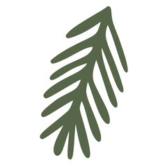 Pine tree branch drawing for christmas decoration