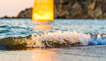 Golden sunrise over a beach