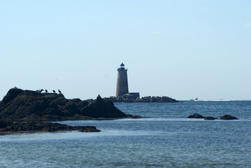 Whale back Lighthouse in Kittery, Maine