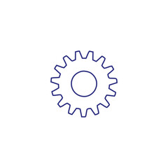 Gear, line, geometric symbol simple logo vector