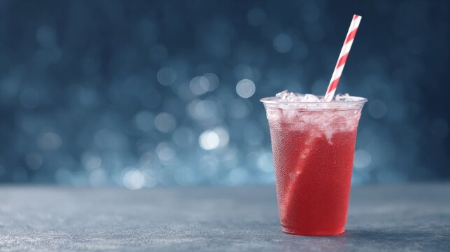 A shimmering icy cranberry elixir glistens under festive Diwali lights, evoking a cool Nordic Midsummer nightcap