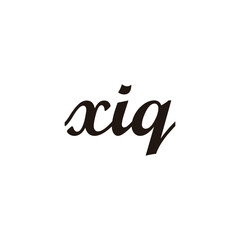 Letter xiq connect geometric symbol simple logo vector