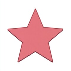 Obraz premium A solid, simple, pink star graphic