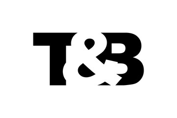 TB logo design in bold style. Black white identity symbol. Modern typography emblem. Corporate branding icon.