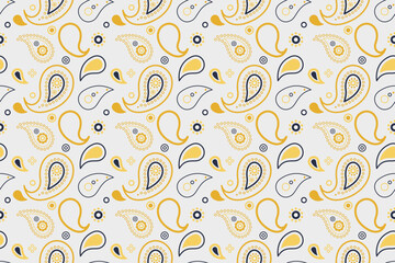 Ornate draw with interior festival. Decorative paisley with floral ethnic. Costume swatch, seamless medallion.