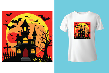 Happy Halloween t shirt design template