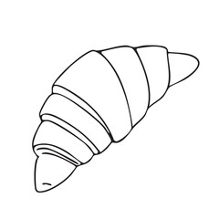 Croissant doodle illustration. Vector image. Design element for packaging, holidays, and decorations