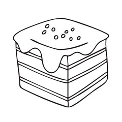Vector illustration of a cake. Design element for packaging, holidays, decorations