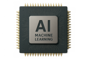 Ai machine learning text embedded on a computer processor