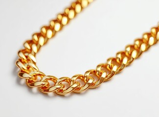 Obraz premium Close-up of a gold chain necklace
