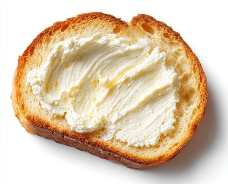 Toasted bread slice topped with creamy spread (8)