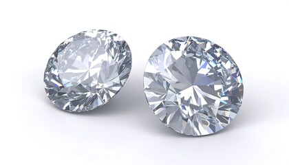Two round brilliant cut diamonds