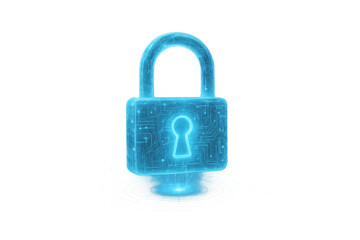 Digital lock symbolizing cybersecurity and data protection