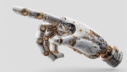 Detailed robotic hand, pointing (3)