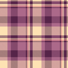 Elegant plaid pattern in soft purple and cream tones. Seamless, timeless design ideal for textiles, backgrounds, and decorative projects. A versatile asset for various applications.