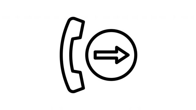 outgoing call minimalist stroke animation