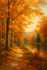 Obraz premium autumn in the forest