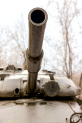 close-up of a tank's gun barrel