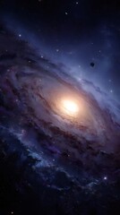 Fototapeta premium 渦巻銀河の宇宙空間の夜景