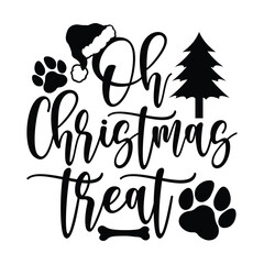 Oh Christmas Treat - A Fun Holiday Design for Dog Lovers