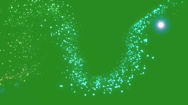 Glowing Dust Sparkles Green Screen Particle Effect Video