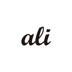 Letter ali connect geometric symbol simple logo vector