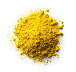Bright yellow powder pile on white (1)
