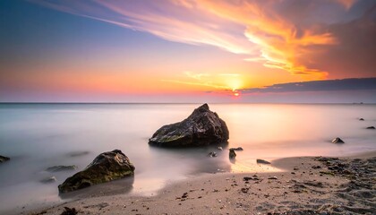 Serene sunset over the sea