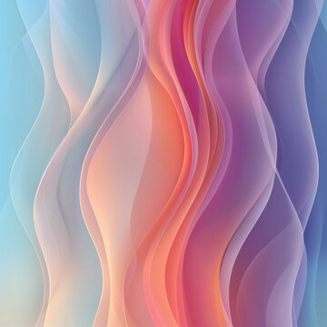 
Minimalist abstract background with smooth gradient waves, pastel colors, clean modern style