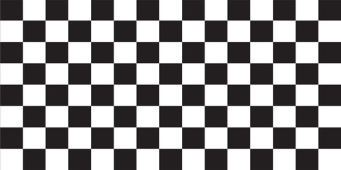 Chessboard pattern for chess with black and white checks. Checkerboard background for checkers. Square seamless texture of board. Seamless floor design.