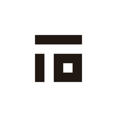 Letter T and o square geometric symbol simple logo vector