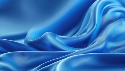 Obraz premium Fluid folds of vibrant blue silk