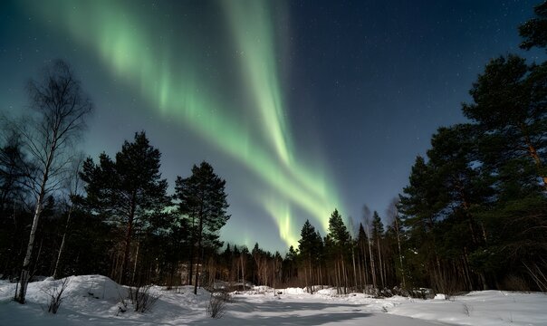 spectacular and rare white aurora borealis with ethereal swirls and curtains of pale green light dancing across a clear - Powered by Adobe