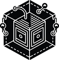 3d icon illustration of a home battery charger box on a white background