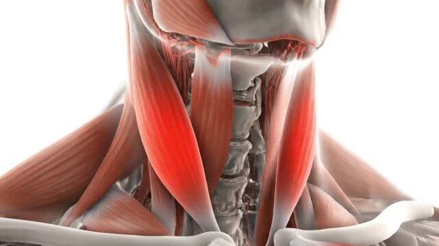 Neck Muscles Anatomy Structure Medical Animation