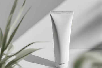 Showcase your brand with this elegant white tube mockup for lotion, cream, or skincare products